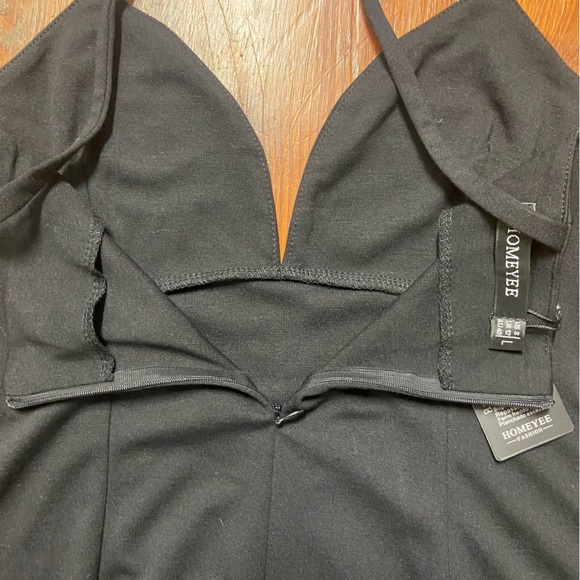 Homeyee MIDI Sundress Size 8 Black Stretch Bodycon Sweetheart Neck Party Stretch - Picture 8 of 14